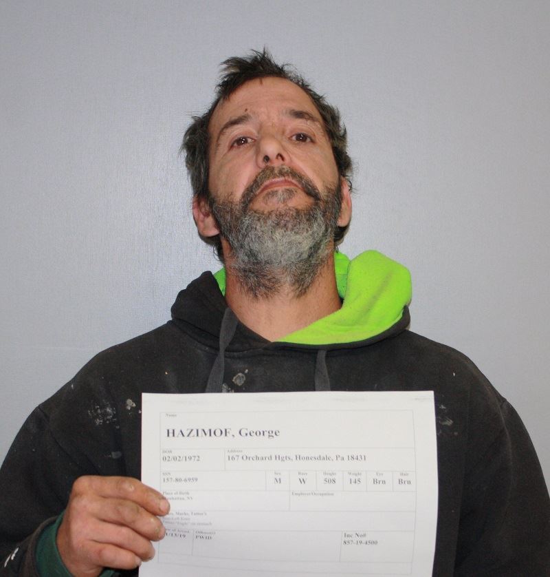 A mug shot image of George Hazimof