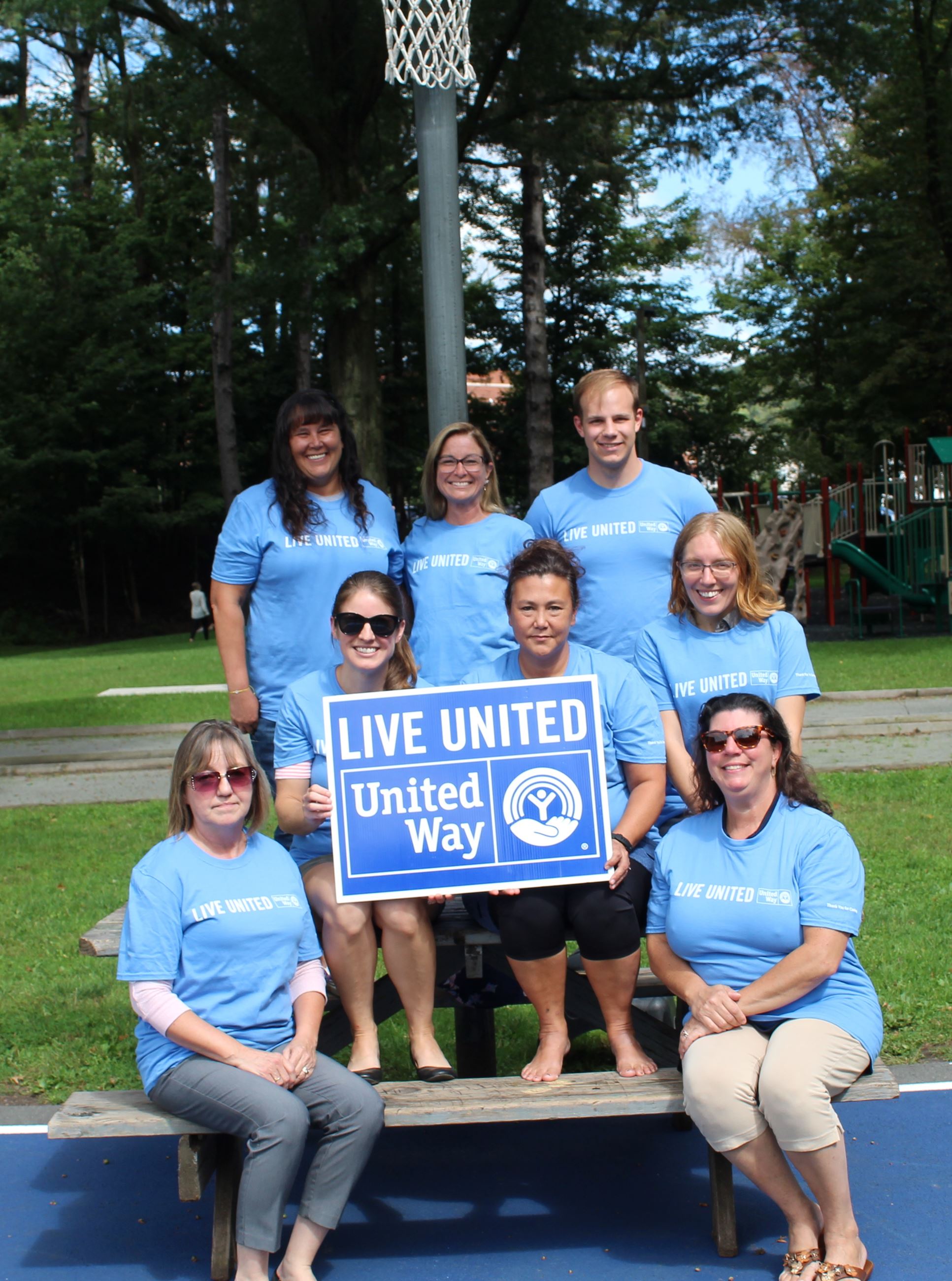 System of Care members with United Way of Lackawanna & Wayne Counties at grant-funded park project.