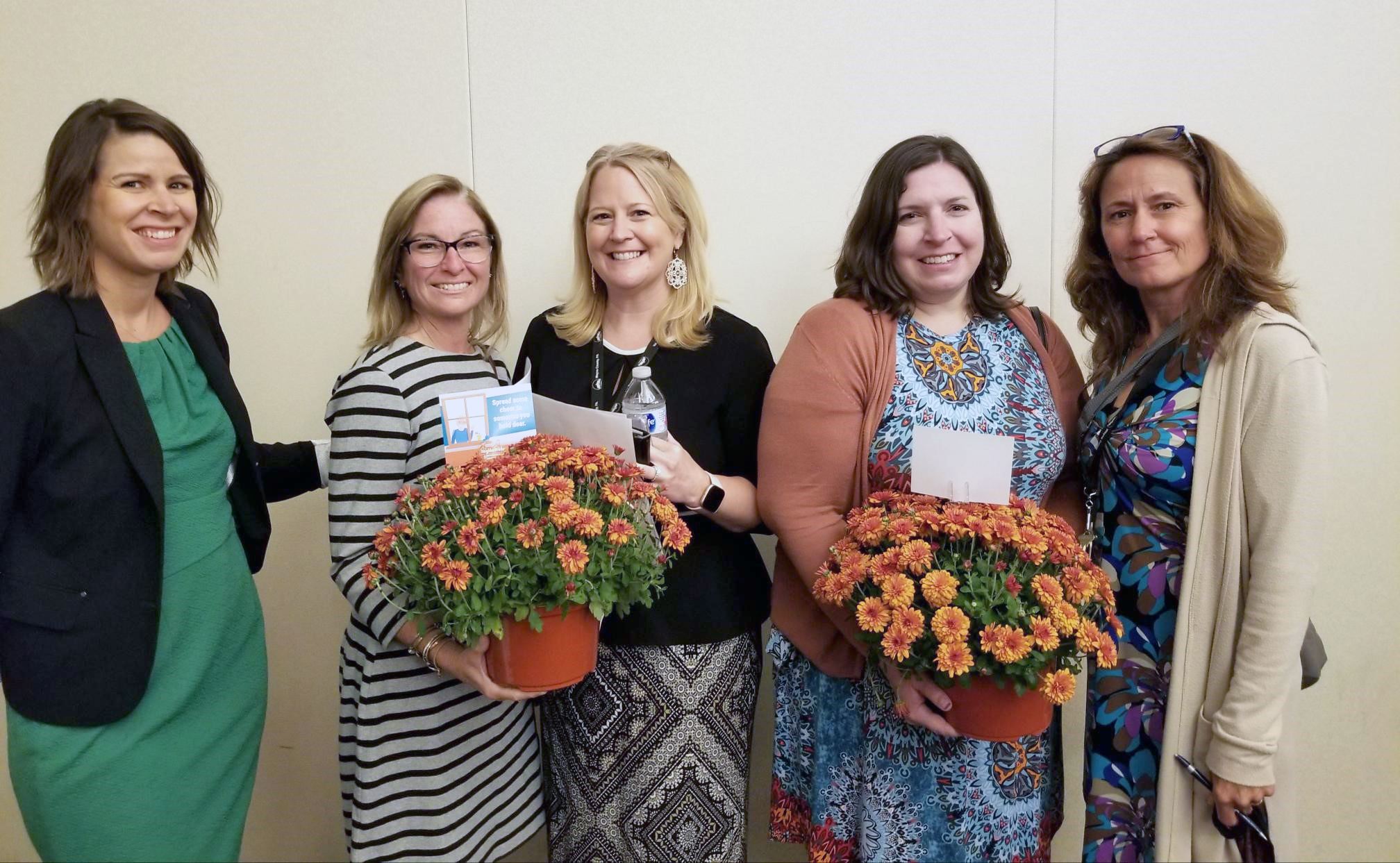 Ryanne Jennings, Michelle Valinksi, LoriO'Malley, Mary Ursich & Kim Rickard at Aging in Place.