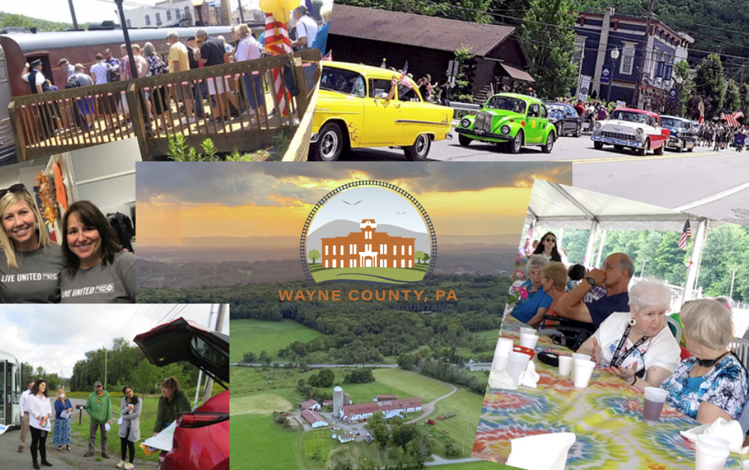 A collage of images showcasing the unique quality of life in Wayne County.