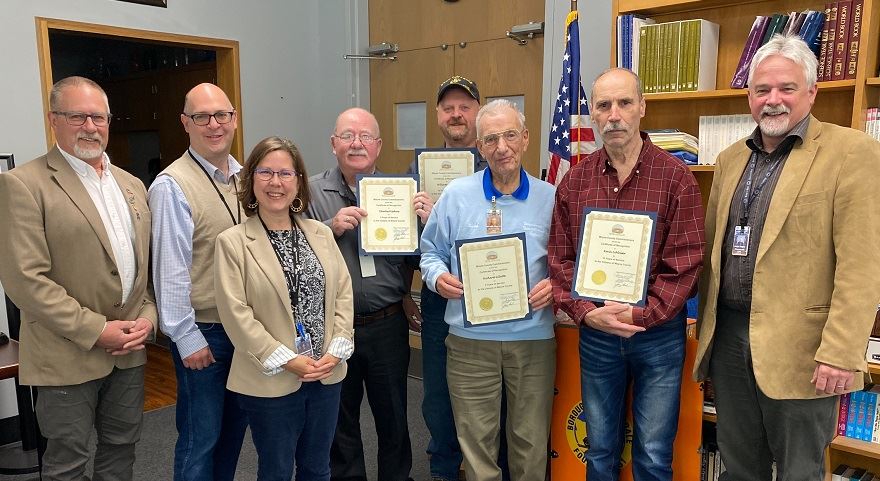 Charles Hopkins 5 years, William Gillette 10 years, Richard Gillette 5 years and Kevin Schloesser 10